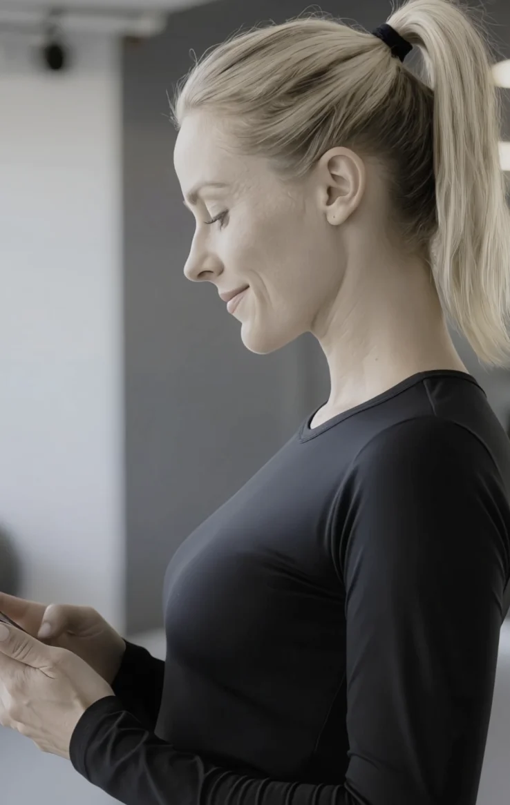 Phone buzzing on the train platform - her text with a heart